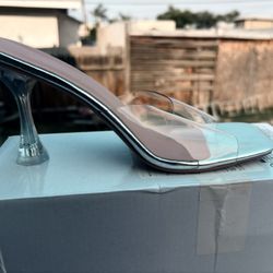 Women's Crystal High Heel Sandals, Transparent Fairy Style Square Toe Stilettos