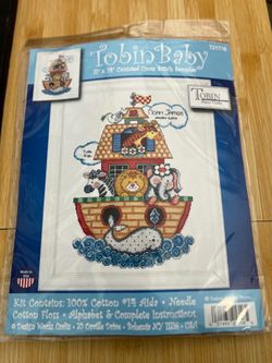 TOBIN BABY NOAH’s ARK COUNTED CROSS STITCH  KIT
