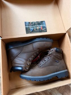 Wolverine Floorhand 6" Waterproof Steel Toe Work Boots - Size 9 Wide (Dark Brown) - NIB