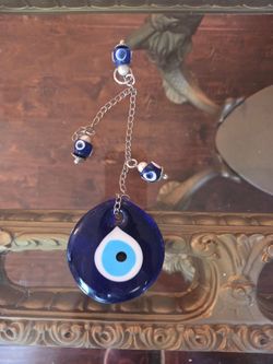 Blue Glass Evil Eye Nazar Wall Hanging Protection Amulet