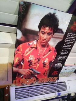 Al pacino Scarface wooden poster