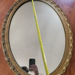 Antique Wood Gold Painted Mirror 