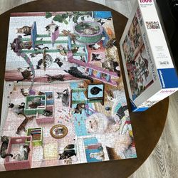 1000 Pieces Of Kitty Puzzle 