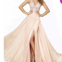 Blush pink prom dress