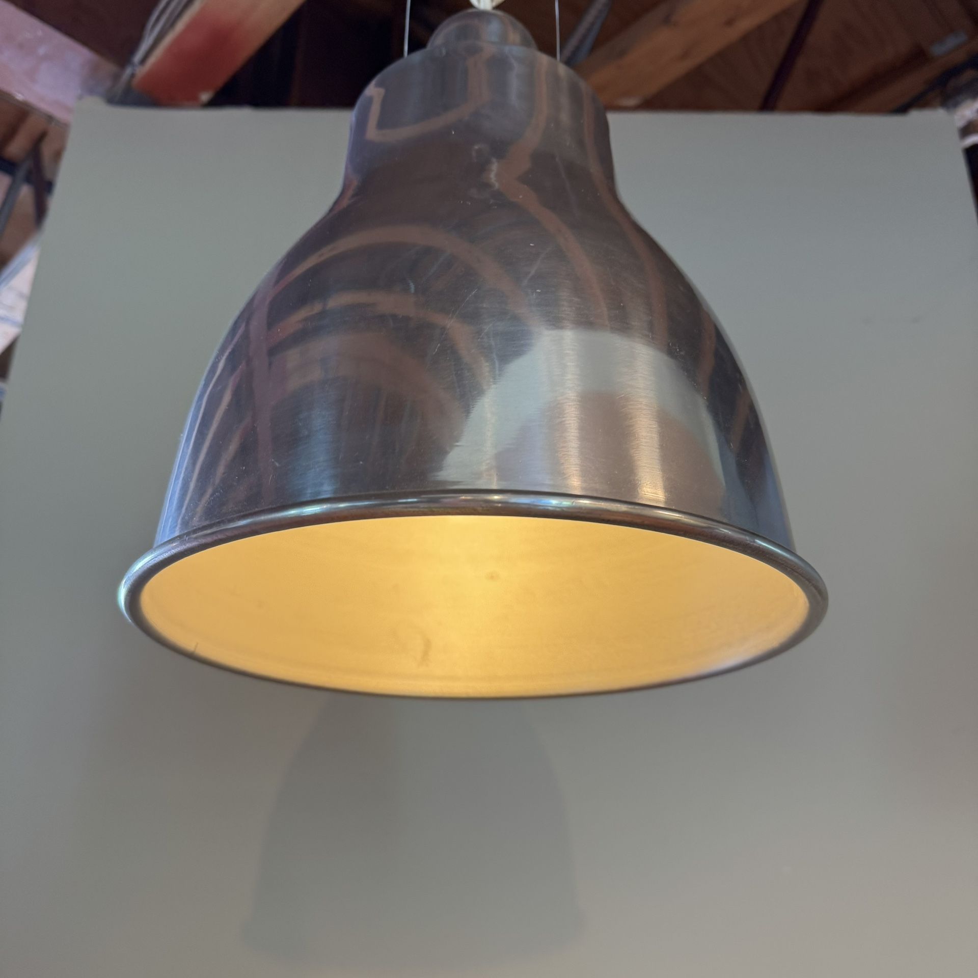 MOVING SALE Retro Chrome Ceiling Light