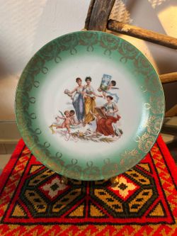 CUADRO ANTIGUO DE PORCELANA FILETEADA