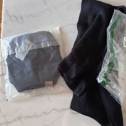 Hat and scarf set Black