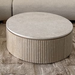 RH Round Coffee 36’” Marble Coffee Table