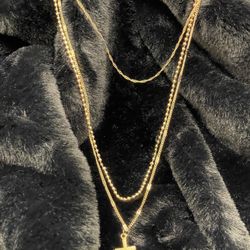 $10 Três Cross Necklace - Gold & Silver 
