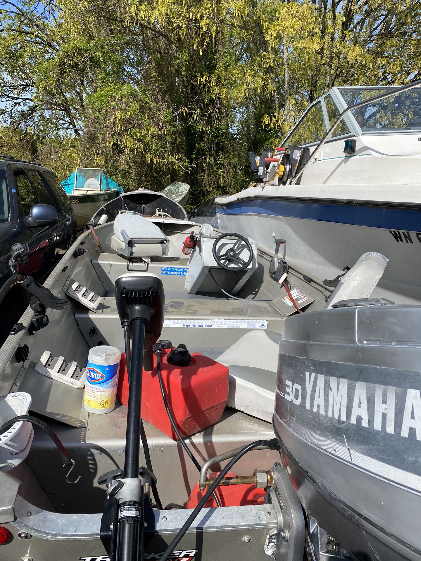 2004 Tracker Boat And 30hp Yamaha And Trailer 