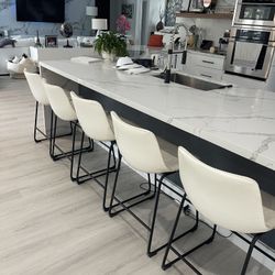 PER CHAIR (6) Made In USA PU leather COUNTER stools- Perfect Condition 