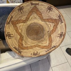 Large Southwestern American Native Woven Basket 