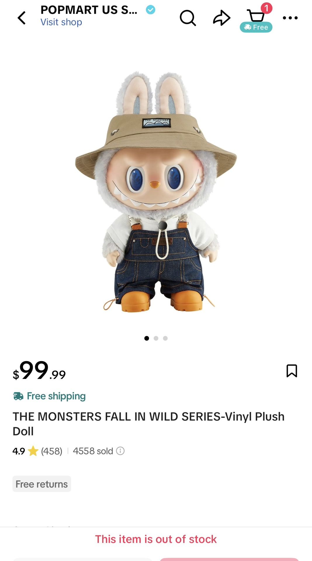 Labubu Fall In Wild Vinyl Doll