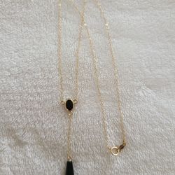 14k Onyx Necklace