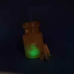 Handcrafted Orange/Yellow Wishing Jar With Lid (Glowing Rubber Ducky)
