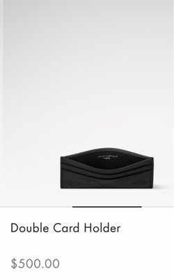 Louis Vuitton Double Card Holder Black Monogram Shadow