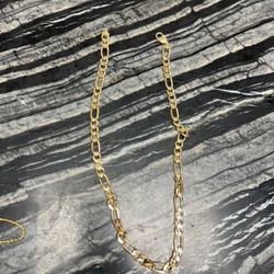 14K Gold Figaro Chain – 73g Solid | Heavy Real Gold