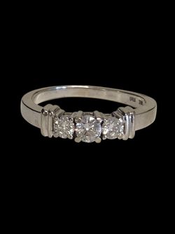 White gold diamond engagement ring #31626