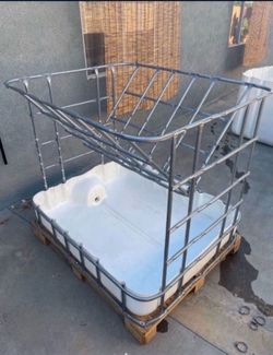 IBC Tote Cage Metal Frame - Garden Planter Animal Feeder - $65