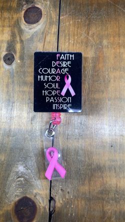 Breast Cancer Awareness Retractable Badge Reel
