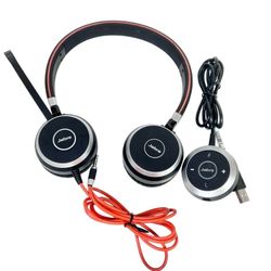 Jabra Evolve Wired Stereo Headset HSC017 w/ ENC010 USB Controller