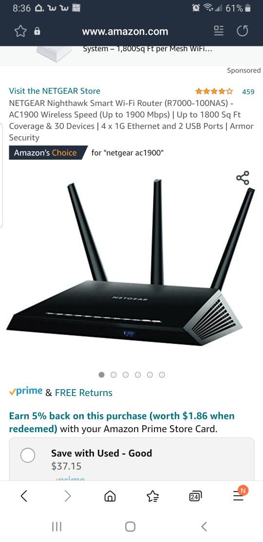 NETGEAR NIGHTHAWK Smart Wifi router