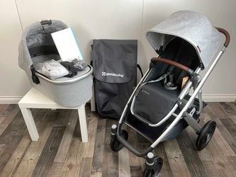 Uppababy Cruz V2 Stroller with Bassinet Light Grey