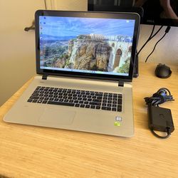 FAST LOADED HP 17” Laptop Computer / Intel Core i7 6500U CPU / 16GB RAM / GeForce 940M 4GB GPU / 128GB SSD / Windows 11 Pro + Office 21