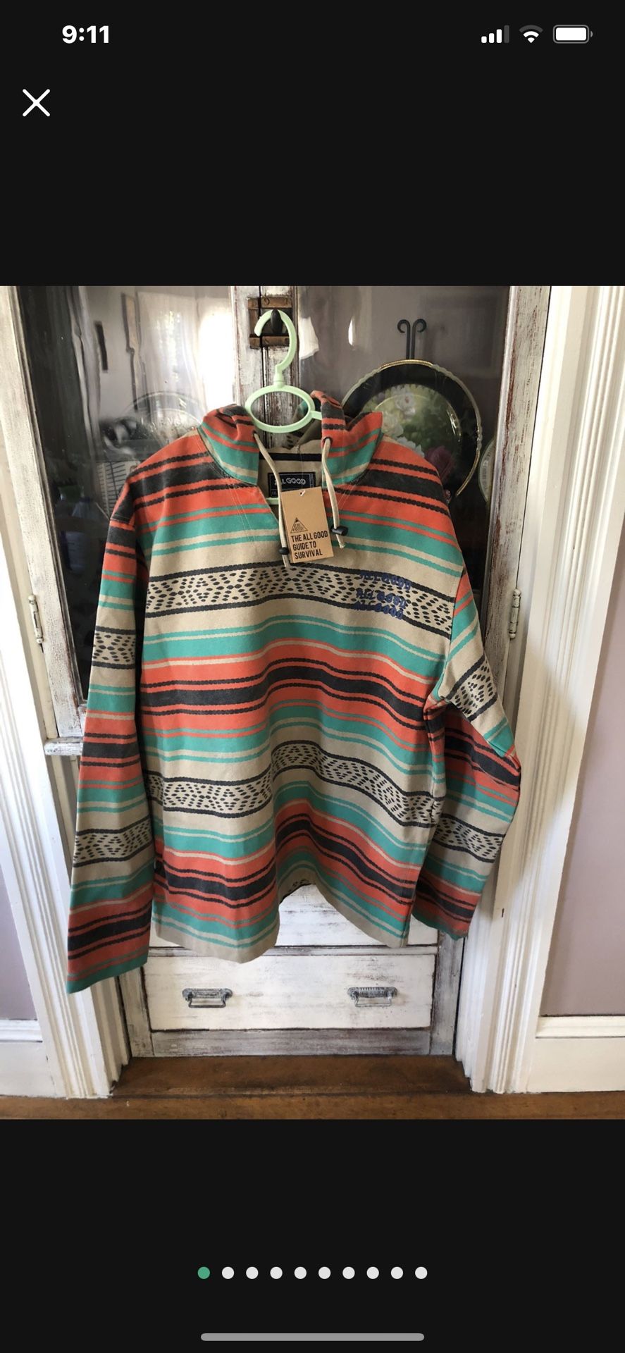 Brand New All Good Surf Skelton Poncho Unisex