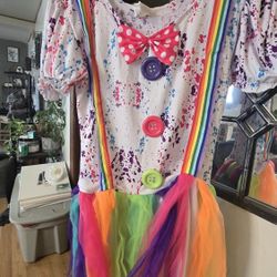LG Rainbow Clown Costume