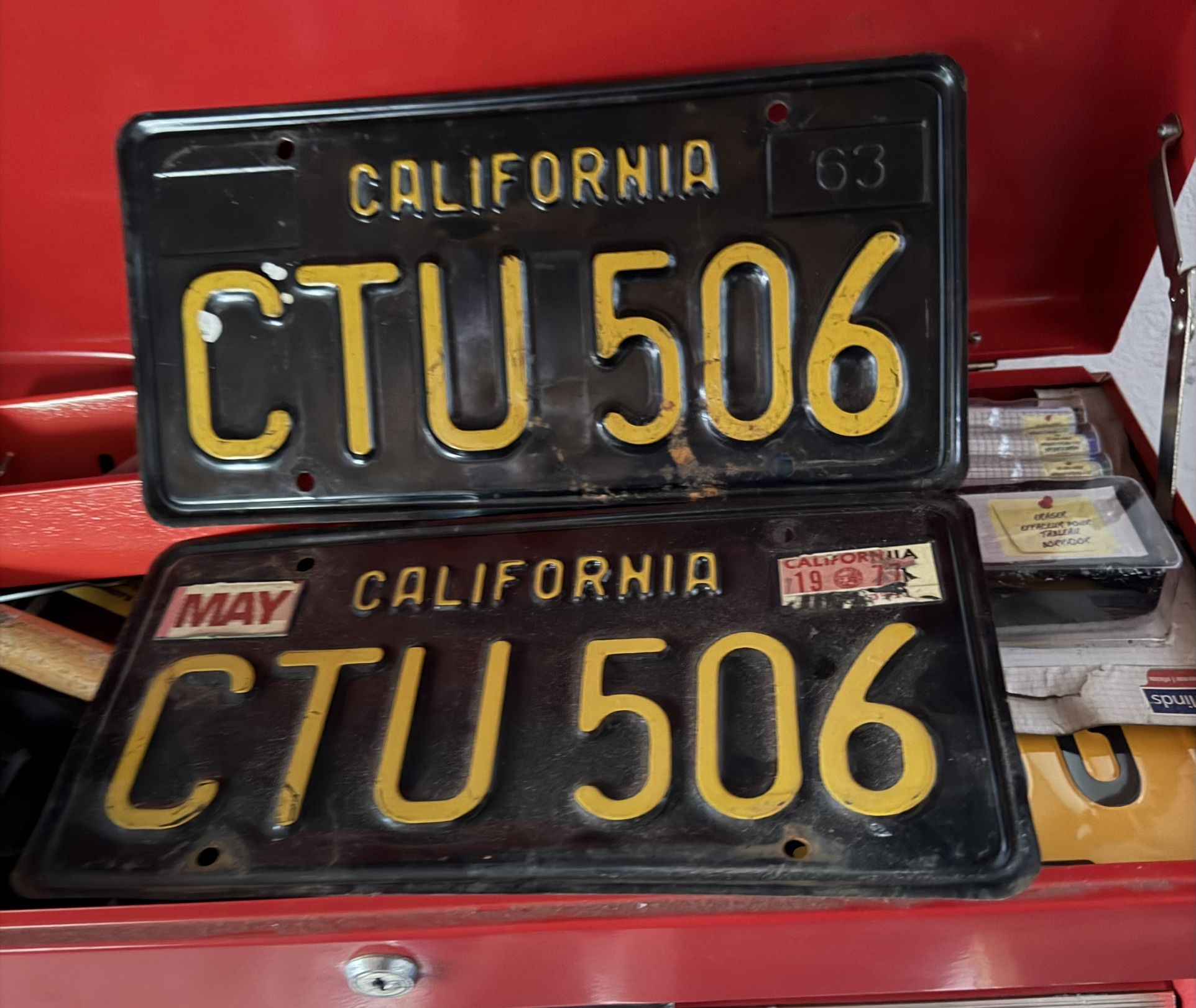1963 California License Plates 