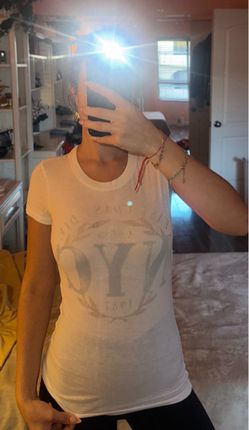 Aeropostale White Short Sleeve Graphic Tee