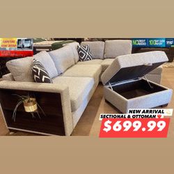 Sectional With Ottoman 