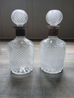 Glass Decanters - 2 Total