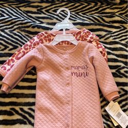 2 Pack Baby Girl Sleepers 