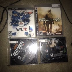 Ps3 Games Nhl 12 Mw2 Wwe Bo3 $5 Each 