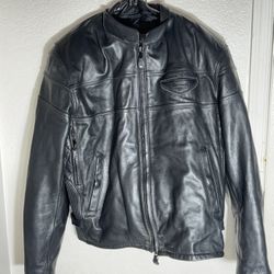 Authentic Harley-Davidson Men’s Leather Riding Jacket w/ Liner - 2XL