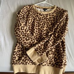 Talbots Women Sueter Tiger Print  Aize Petite M