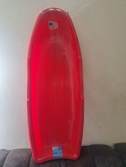Large snow sled red