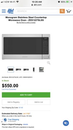 GE Monogram Microwave Oven in v good condition