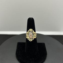 10KY Tri-Color Virgin Mary Ring