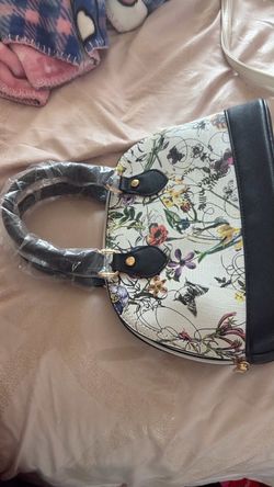 Floral Print Structured Handbag