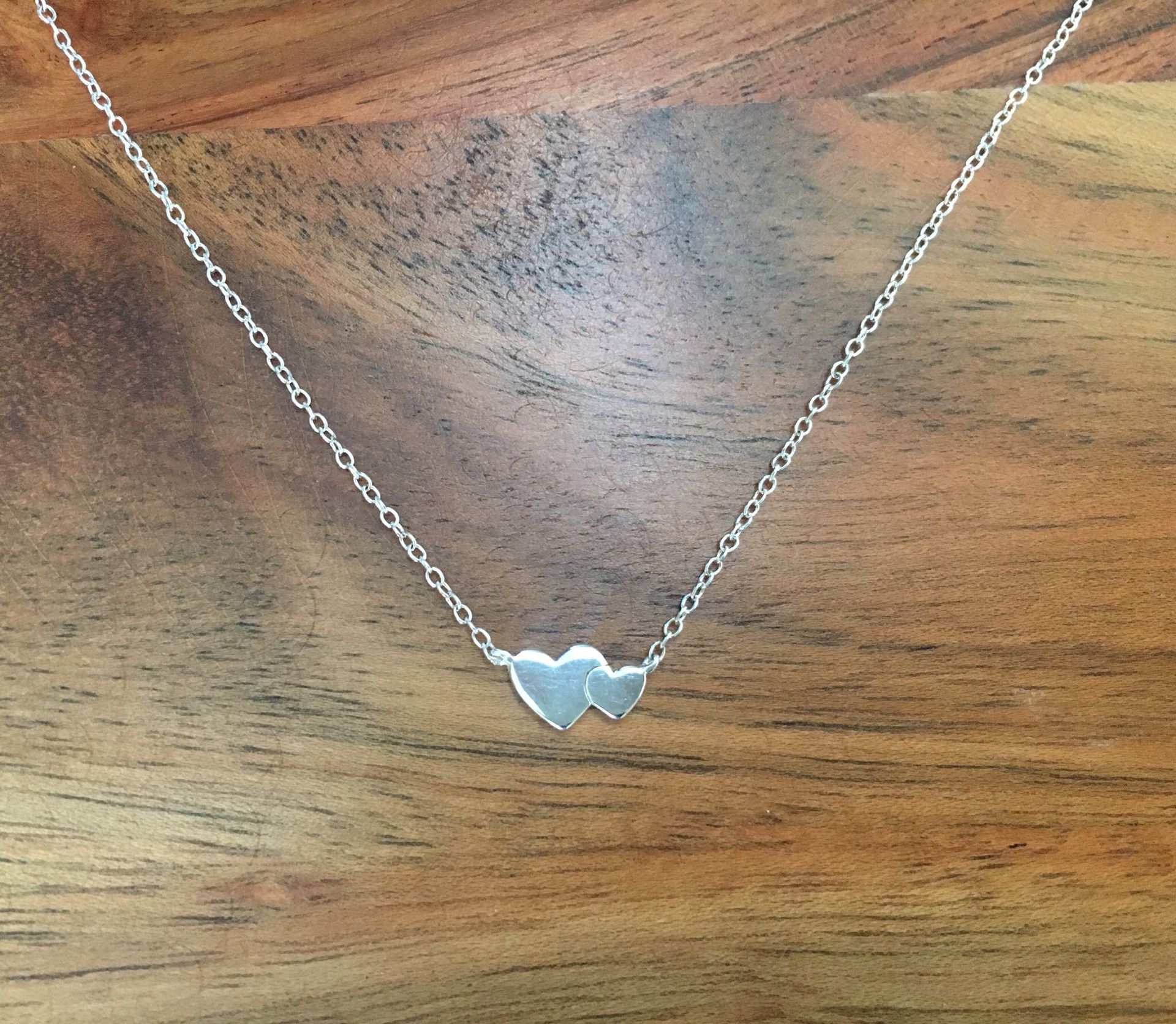 925 Sterling Silver Hearts Necklace