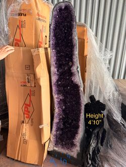 Purple and Citrine Crystal Amethyst Geode