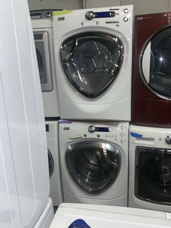 GE front load washer & electric dryer working perfectly with 4 months warranty