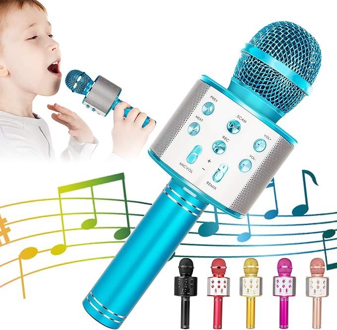Wireless Bluetooth Karaoke Microphone for Kids