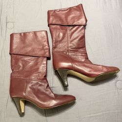 vintage Aigner and oxblood Boots
