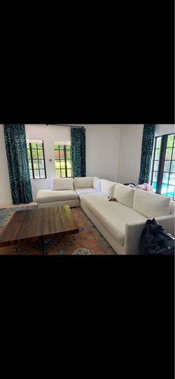 White Linen Couch