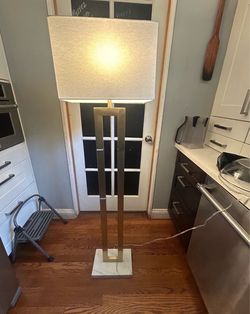 Modern Floor Lamp with Marble Base