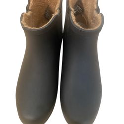 Chooka Women’s Waterproof Ankle Rain Boots – Cozy Lined – Black